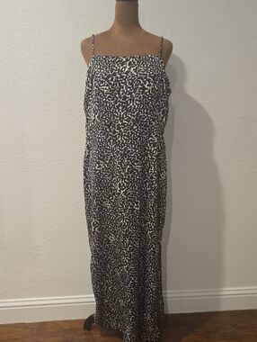 a new day Black and White Leopard-Print Maxi dress